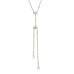 A diamond and platinum necklace