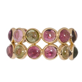 A tourmaline and 18k gold ring