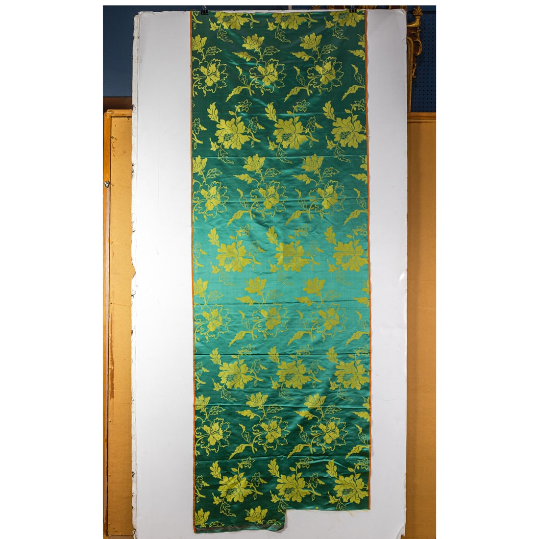 (lot of 3) Chinese brocade panels (1 of 8)