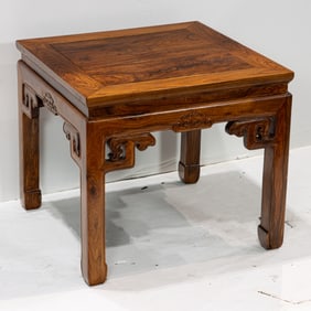 A Chinese huanghuali low square table