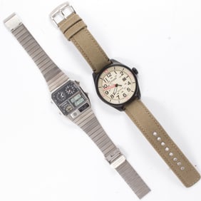 Two Citizen stainless steel wrist watches