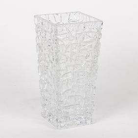 A Tiffany & Co, Sierra crystal vase
