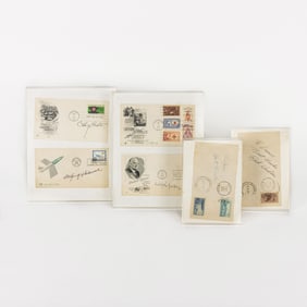 A group of autographed first-day covers and envelopes