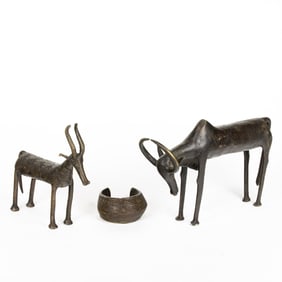 A group of three African bronzes