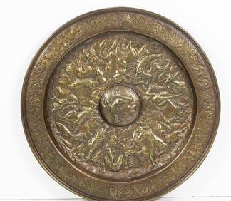 A Belgian repousse copper plaque: The Battle of the Amazons