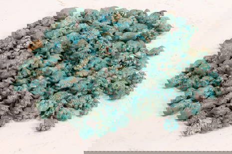 A group of specimen stones: A group of specimen stones, including (2) azurite crystals; tourmalated quartz display piece; large rough-cut quartz stone; rose quartz tray; octahedral pyrite; celestite cluster geode; petrified wood