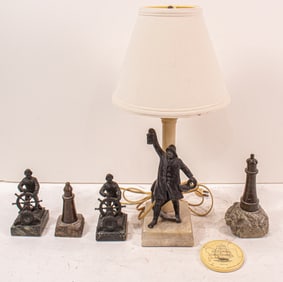 A group of nautical decorations
