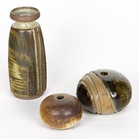 Three Aage Wurtz pottery vases