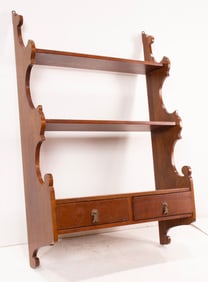 A hanging plate rack, 35"h x 23