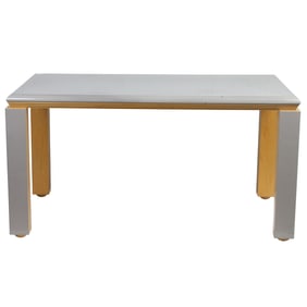 A Contemporary grey lacquer center table