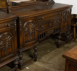 An English oak sideboard in the Spanish taste