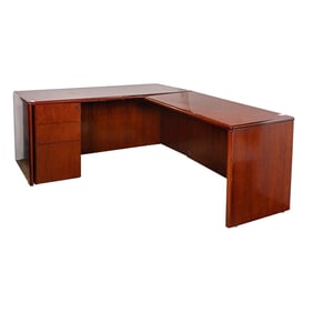 A large executive L shape desk or work station