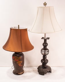 Two Asian table lamps