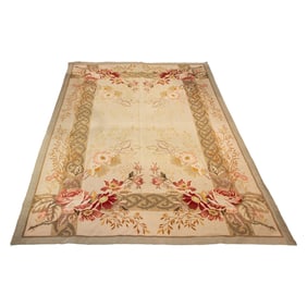 A contemporary Chinese Aubusson style carpet, 8'10" x 5'10"