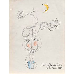 Work on paper, Attributed to Federico Garcia Lorca