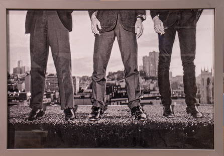 Photograph, Ruby Ray: Ruby Ray (American, b. 1952), "Unknown Factrix, 1980 - Cole Palme, Joseph Jacobs, and Bond Bergland, Industrial Mavens Take a Stand over North Beach," 2014, pigment print on archival fiber paper, edit