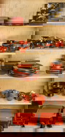 A large collection of Japanese lacquer ware