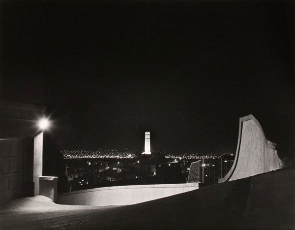 John Gutmann, Photograph, "Russian Hill": John Gutmann (German/American, 1905-1998), "Russian Hill," 1935, gelatin silver print, signed, dated and titled verso, print: 8"h x 10"w, overall (with mat): 16"h x 20"w