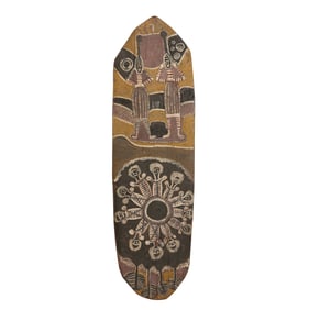 An Aboriginal painting on bark