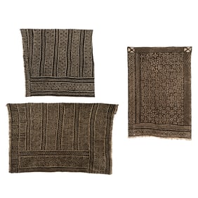 (lot of 3) Mali Bogolan mud cloths