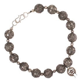 A Berber silver necklace from Morocco