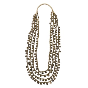 A Southeast Asia brass pendant necklace