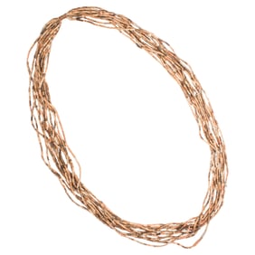 A Mali multi-strand clay bead necklace