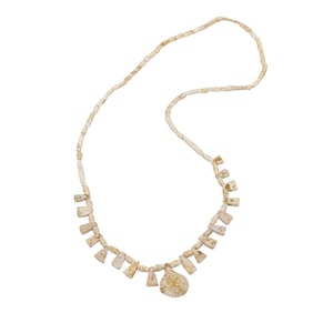 An ancient Middle Eastern calcite bead necklace