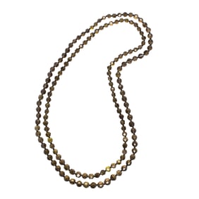 Two smoky quartz bead necklaces
