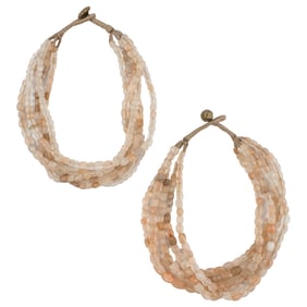 A group of antique Indian rock crystal trade beads excavated in Senegal