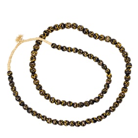 An antique Venetian glass trade bead necklace from West Africa