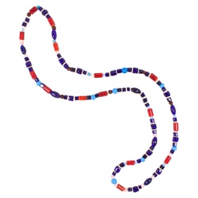 An Alaskan or Northwest coast native glass bead necklace