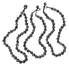 (lot of 3) Venetian spotted glass bead necklaces