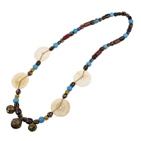 A group of antique glass beads from Borneo