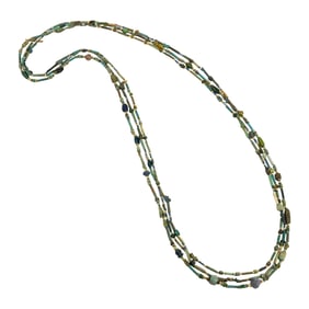 An triple-strand of ancient Egypt faience and glass beads