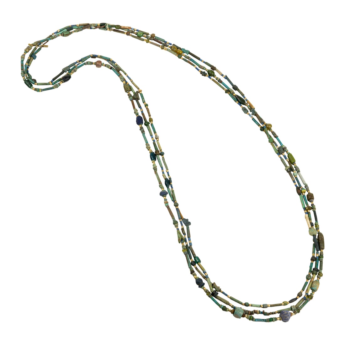 An triple-strand of ancient Egypt faience and glass beads (1 of 2)