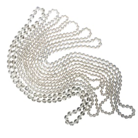 Six strands of Chinese clear glass court necklace beads