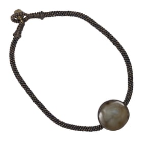 A South Asian banded agate eye bead from India