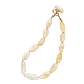 A strand of Indian banded agate beads
