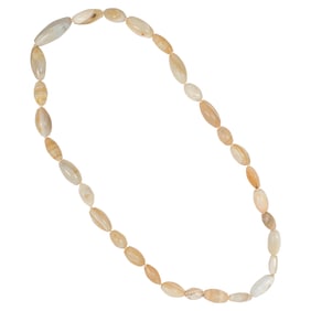 An Indian banded agate bead necklace