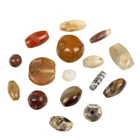 A group of ancient Central Asian agate beads