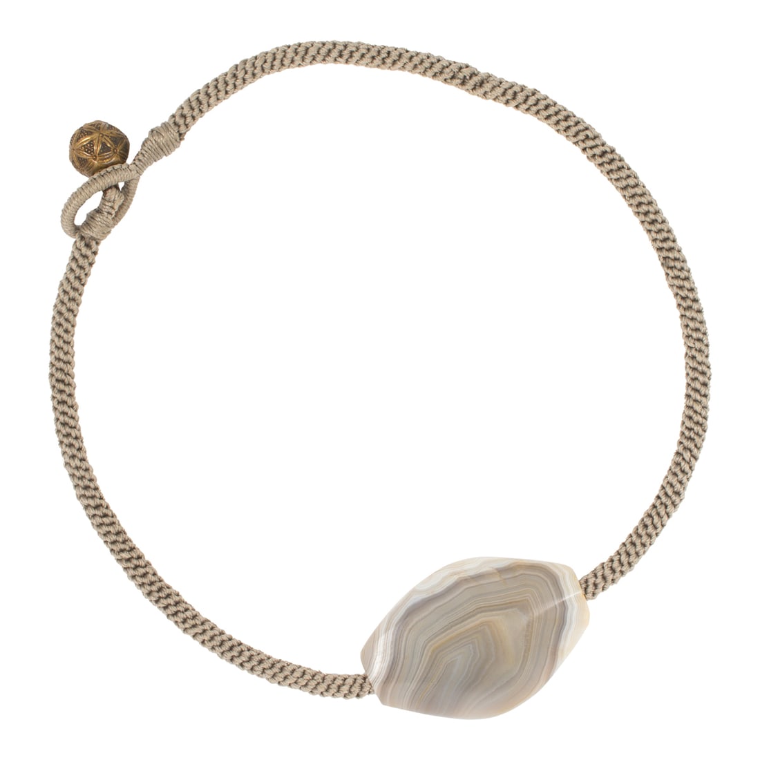 An ancient Central Asian banded agate bead (1 of 2)