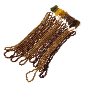 A group of Sino-Tibetan phoenix-eye bodhi seed prayer beads
