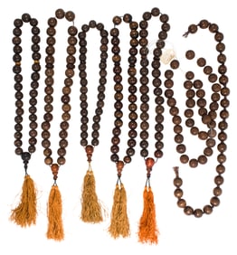 Seven strands of Sino-Tibetan aloeswood prayer beads