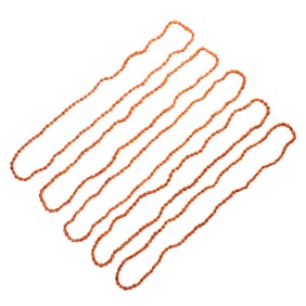 Five strands of Sino-Tibetan red coral beads