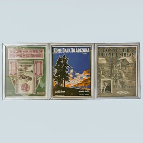 Group of Three Vintage Sheet Music Covers, Early 20th Century