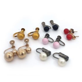 A Group of Paired Earrings and Clips