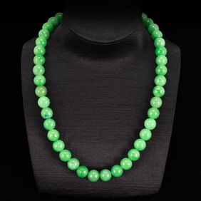 Chinese Jadeite Beads Bracelet