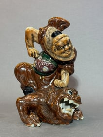 Japanese Antique Studio Porcelain Okimono, Meiji Period