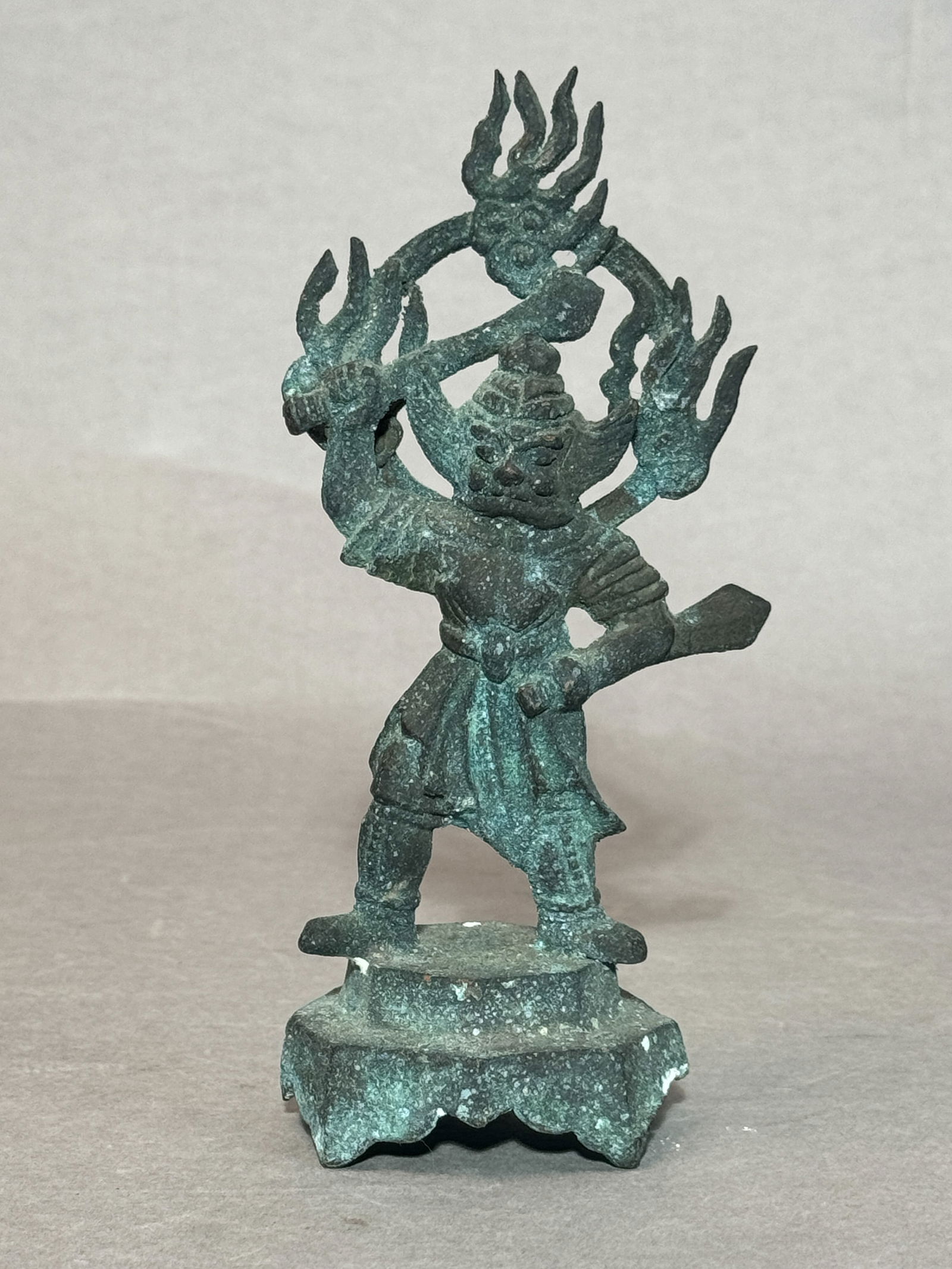 Japanese Antique Bronze Standing Guardian: Antique Japanese bronze standing guardian. 6.5"h (16.51 cm) NOTE: THIS ITEM IS IN NEW YORK, WHERE IT CAN BE SHIPPED FROM.